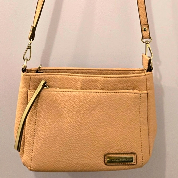 Adrienne Vittadini Handbags - Adrienne Vittadini Dusty Pink Pebbled Leather Crossbody - GUC #136